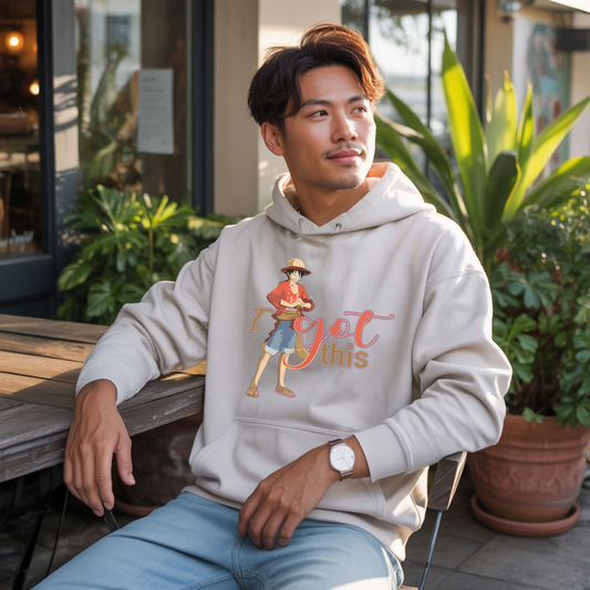 One Piece Anime Designed with Motivational and Inspirational "I Got This" Hoodie for Kids and Adults