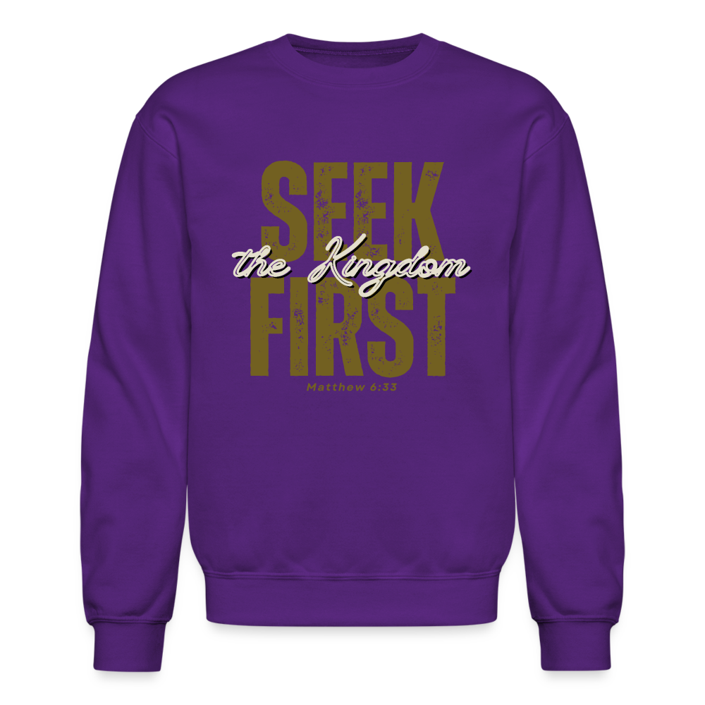Seek First the Kingdom of God Inspiring Bible Scripture - purple