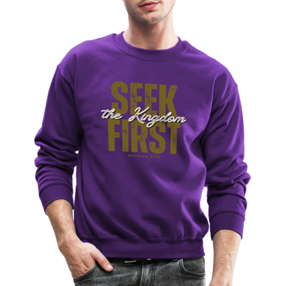 Seek First the Kingdom of God Inspiring Bible Scripture - purple