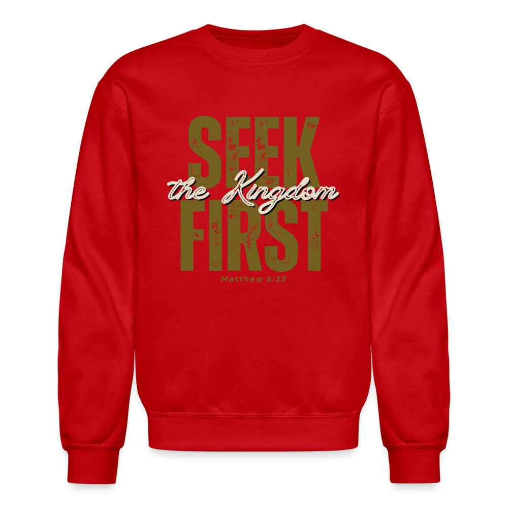 Seek First the Kingdom of God Inspiring Bible Scripture - red