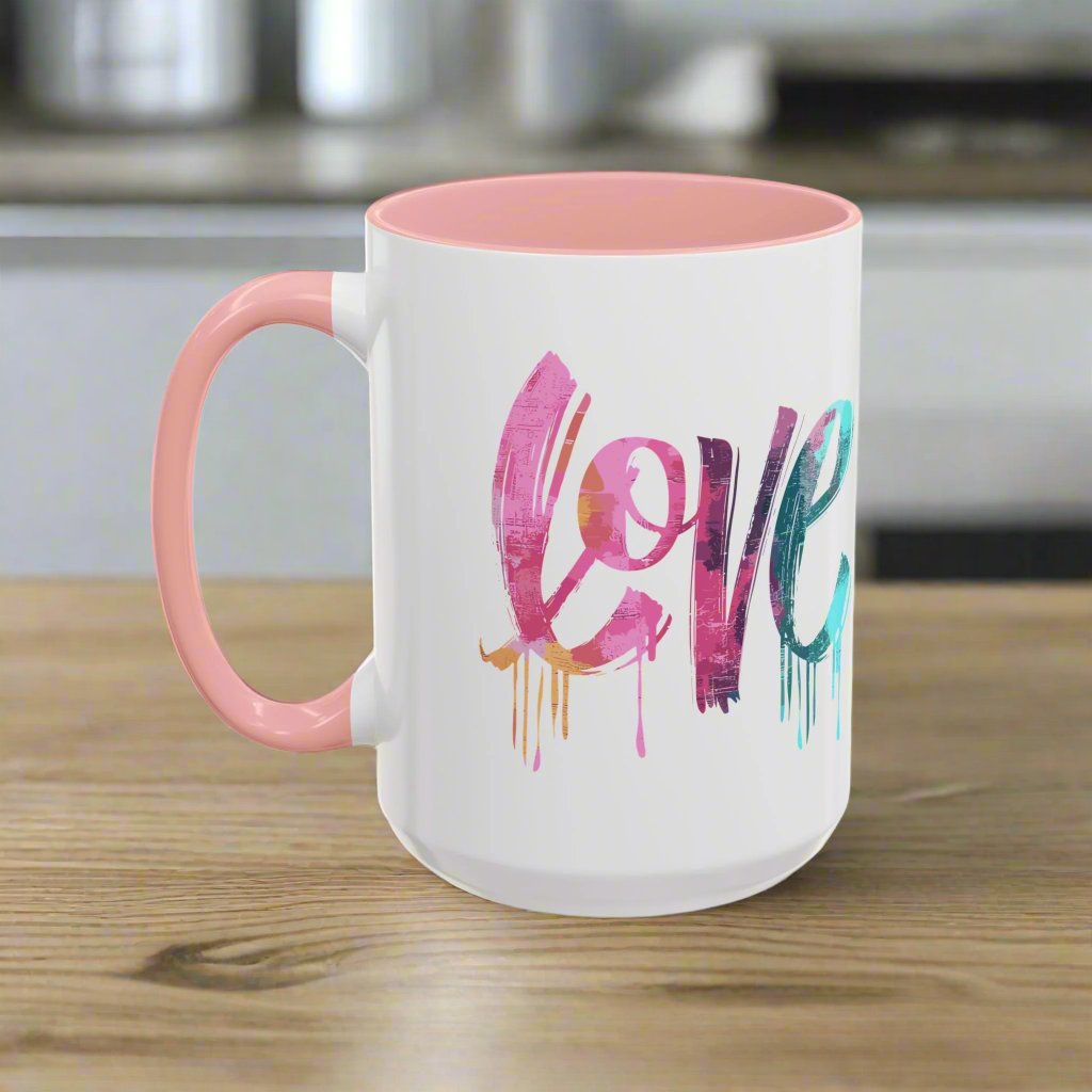 Inspirational Love Never Fails Coffee Mug, Beautiful Crafted Ceramic Cup, Gift for Him Her, Religious Quote, 11oz 15oz