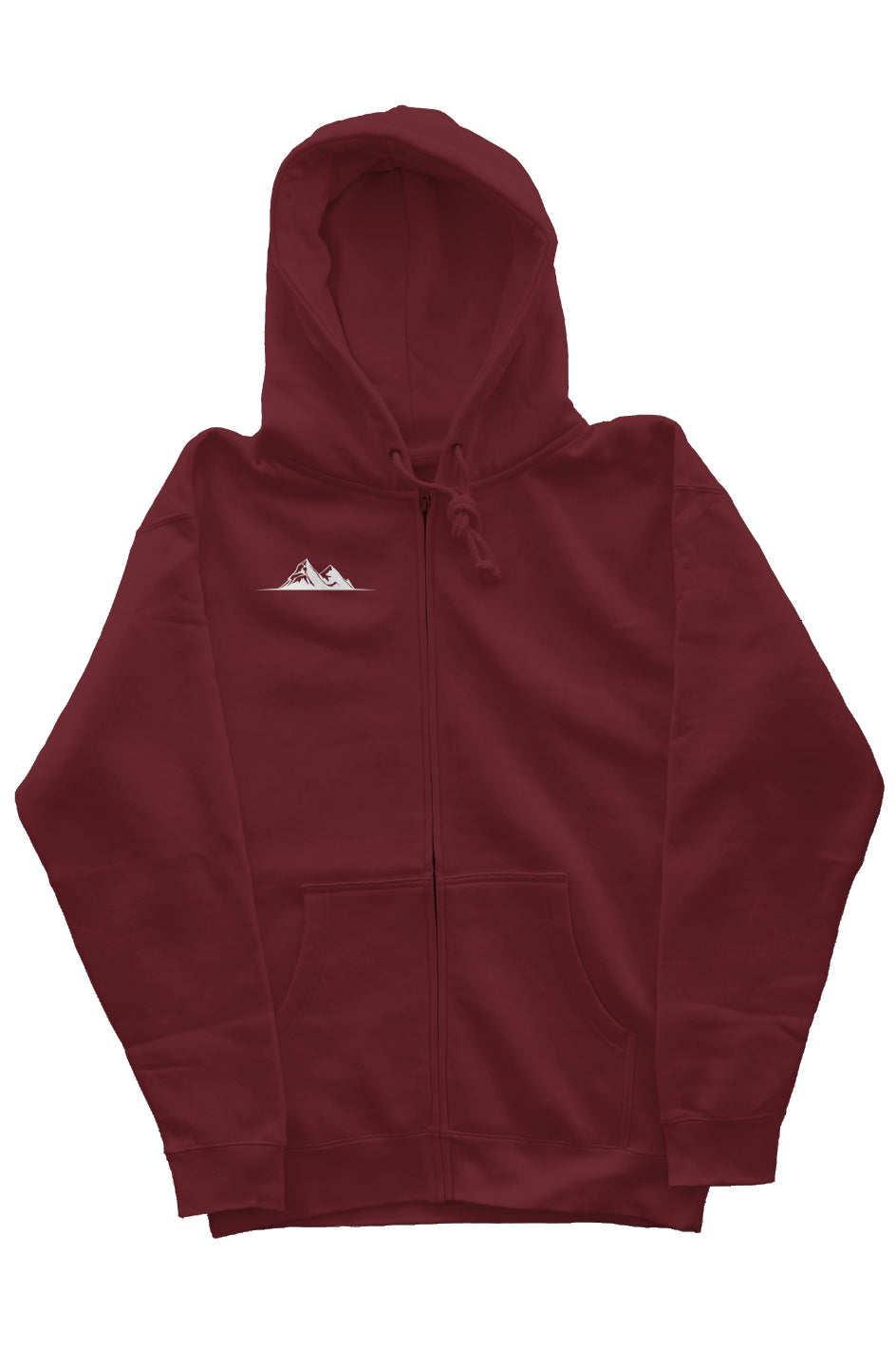 Faith Can Move Mountain Zip Hoodie - Red Burgundy