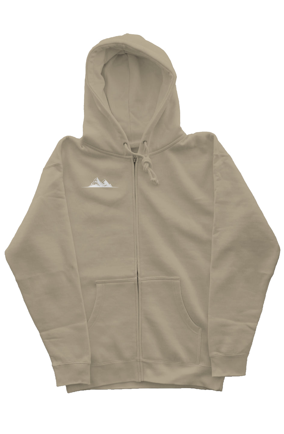 Faith Can Move Mountain Zip Hoodie - Beige
