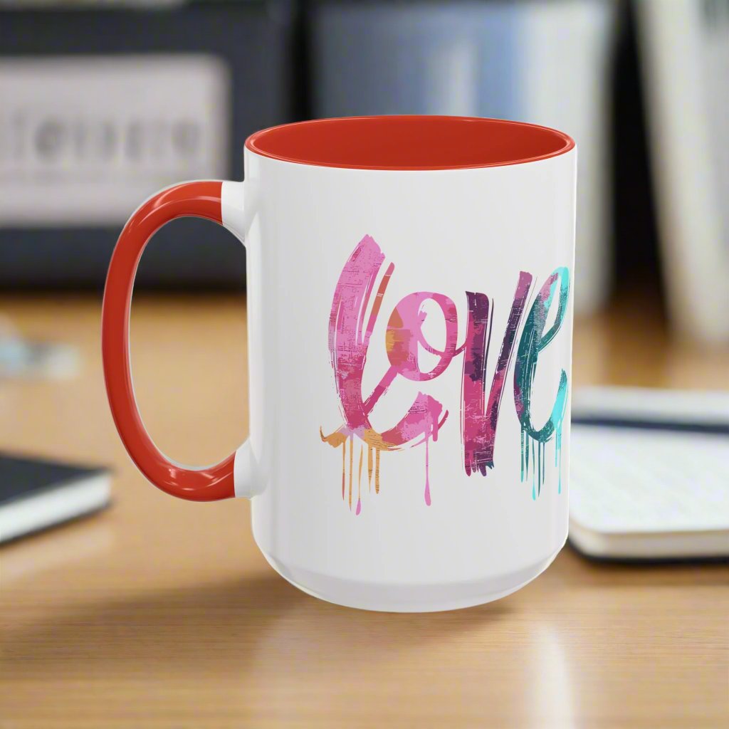 Inspirational Love Never Fails Coffee Mug, Beautiful Crafted Ceramic Cup, Gift for Him Her, Religious Quote, 11oz 15oz
