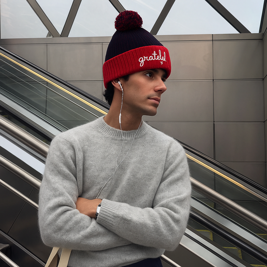 iPhrase Grateful Pom-Pom Beanie