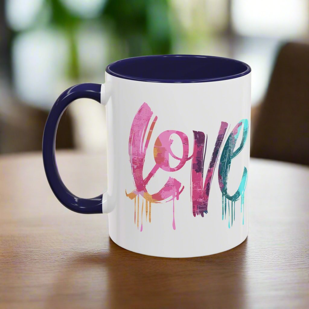 Inspirational Love Never Fails Coffee Mug, Beautiful Crafted Ceramic Cup, Gift for Him Her, Religious Quote, 11oz 15oz