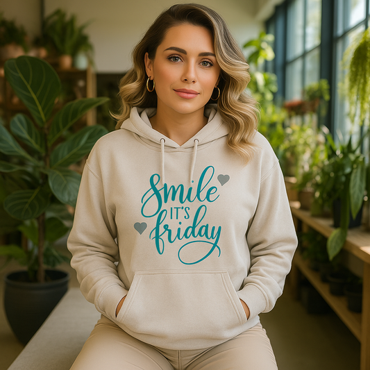 Smile It's Friday Inspirational Teenage Women Hoodie
