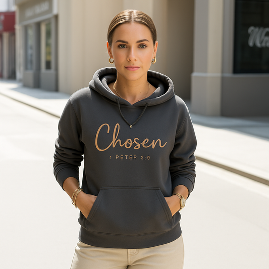 Chosen Hoodie Classic Pullover for Men and Women, color Charcoal
