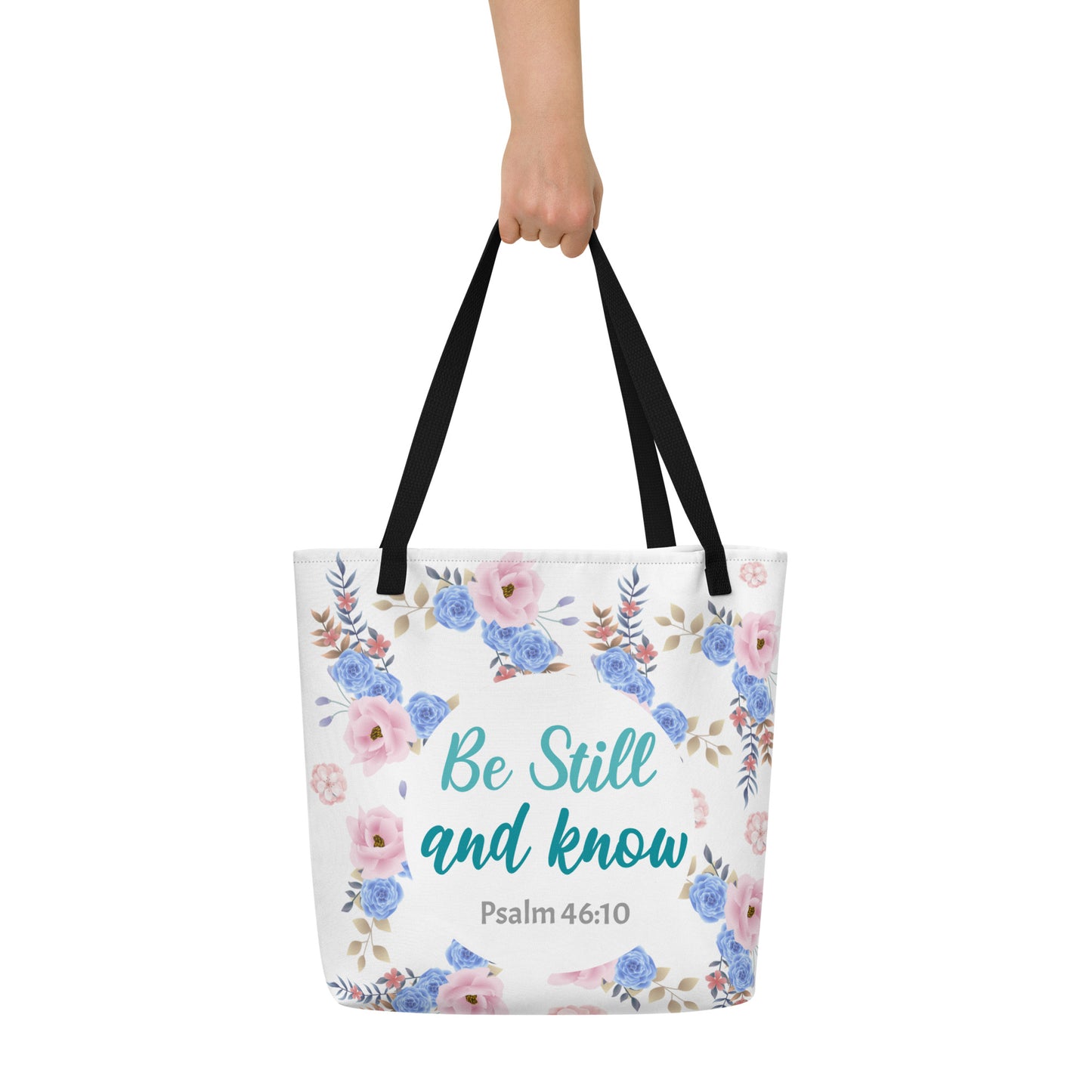 Be Still and Know Tote Bag, Cottagecore