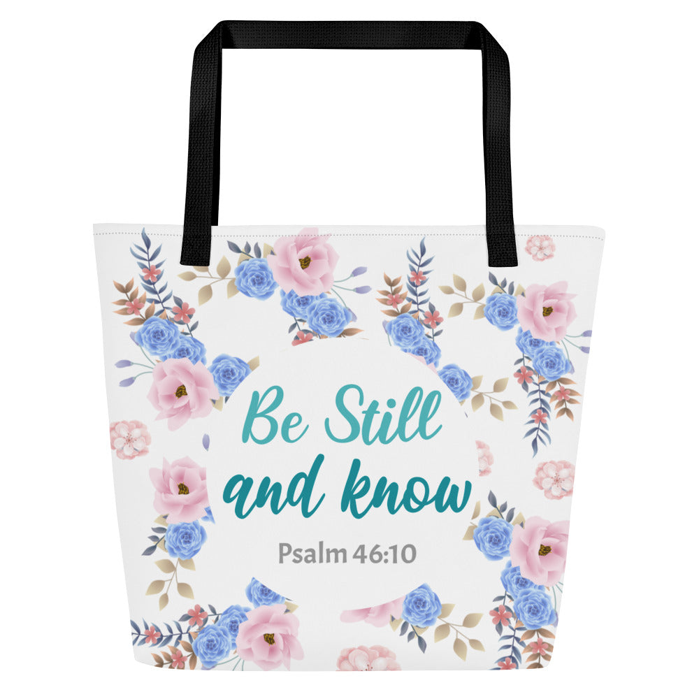 Be Still and Know Tote Bag, Cottagecore