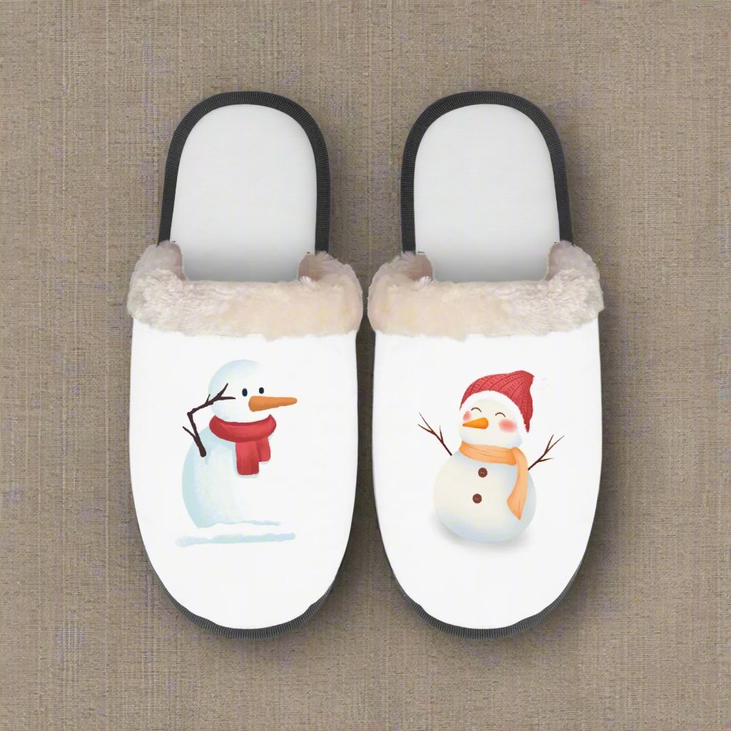 Funny Snowman Home Slippers for home in a Winter season