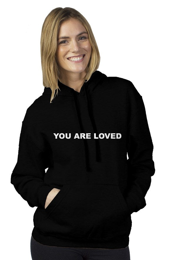 You Are Loved Pullover Hoodie, Black