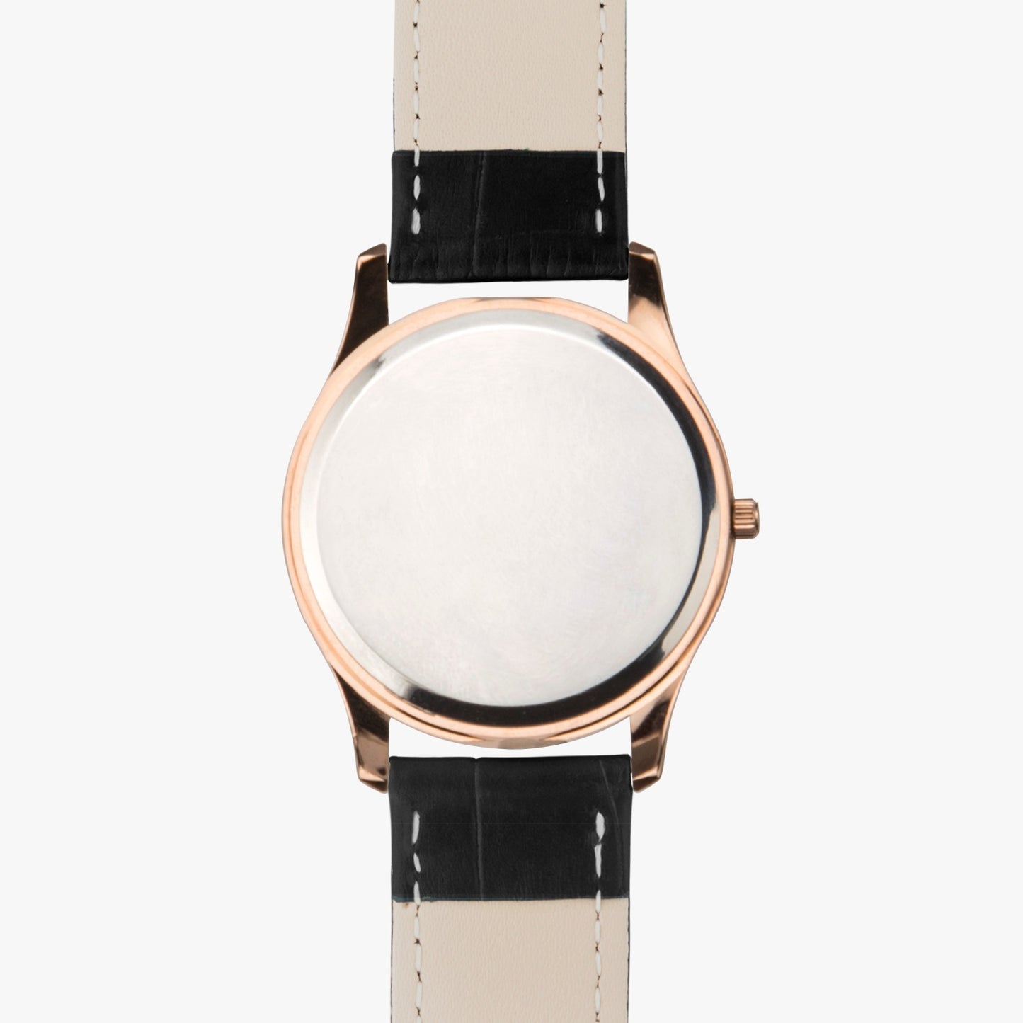 Watch God Is Good All The Time Leather Strap Classic Quartz Watch (Rose Gold)