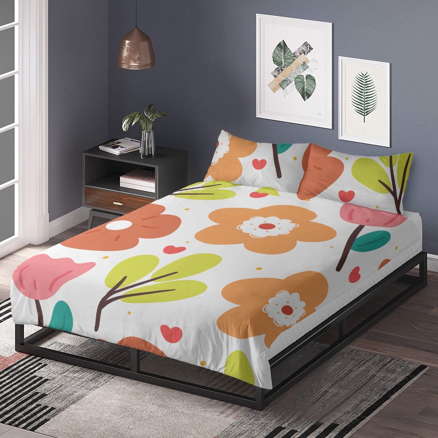 Flower Youth Girls Polyester Bedding Set