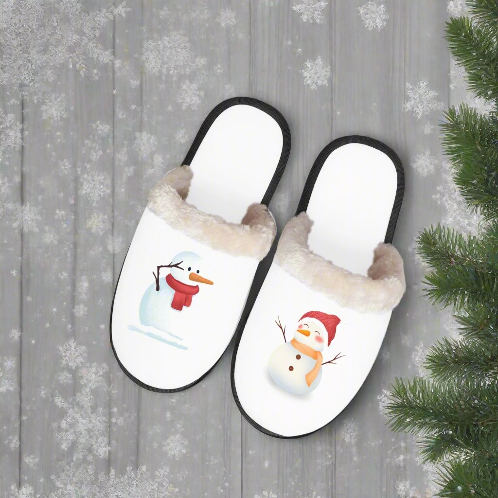 Funny Snowman Home Slippers for home in a Winter season