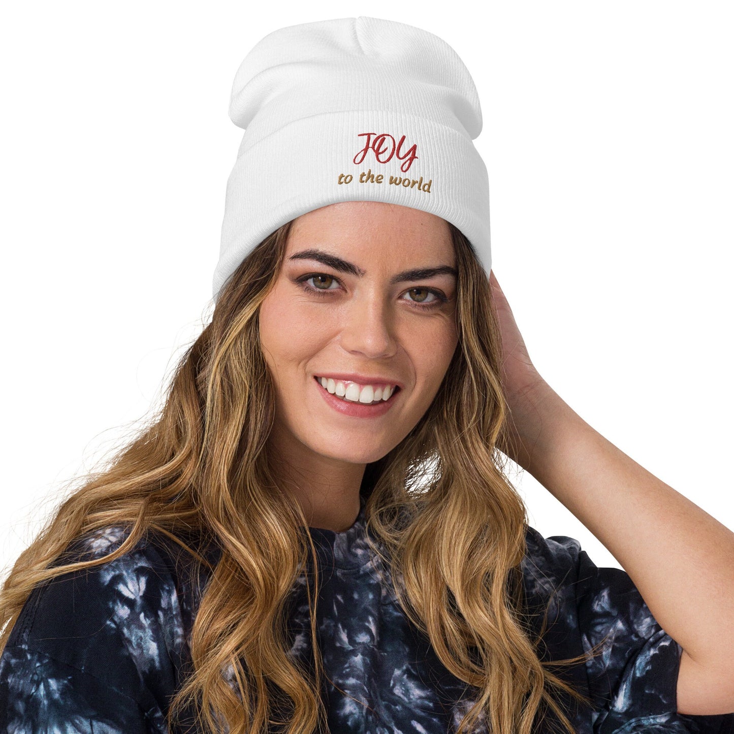 Embroidered Christmas Beanie JOY