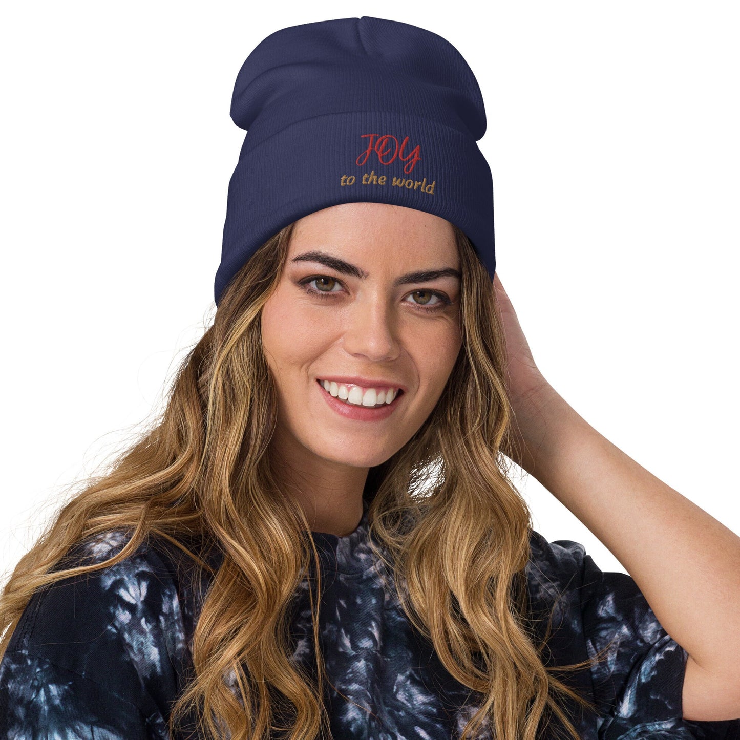 Embroidered Christmas Beanie JOY