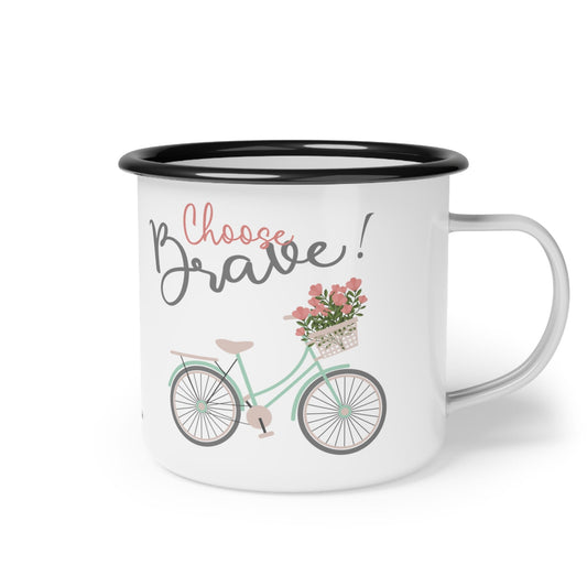 Minimalist Be Brave Enamel Camp Cup
