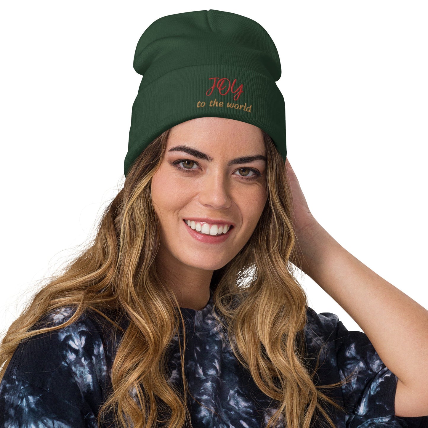 Embroidered Christmas Beanie JOY