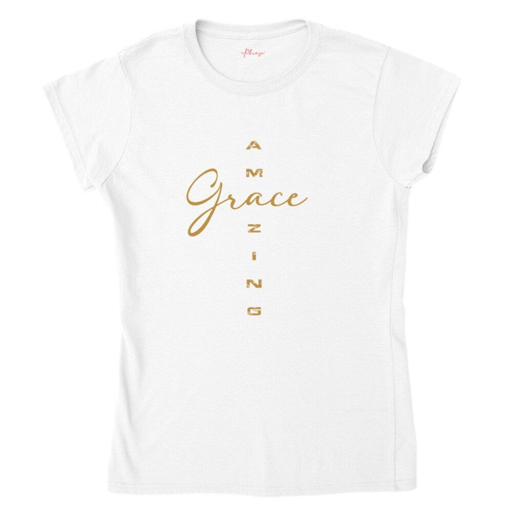 Amazing Grace Classic Crewneck T-shirt for Teenage Girls and Women