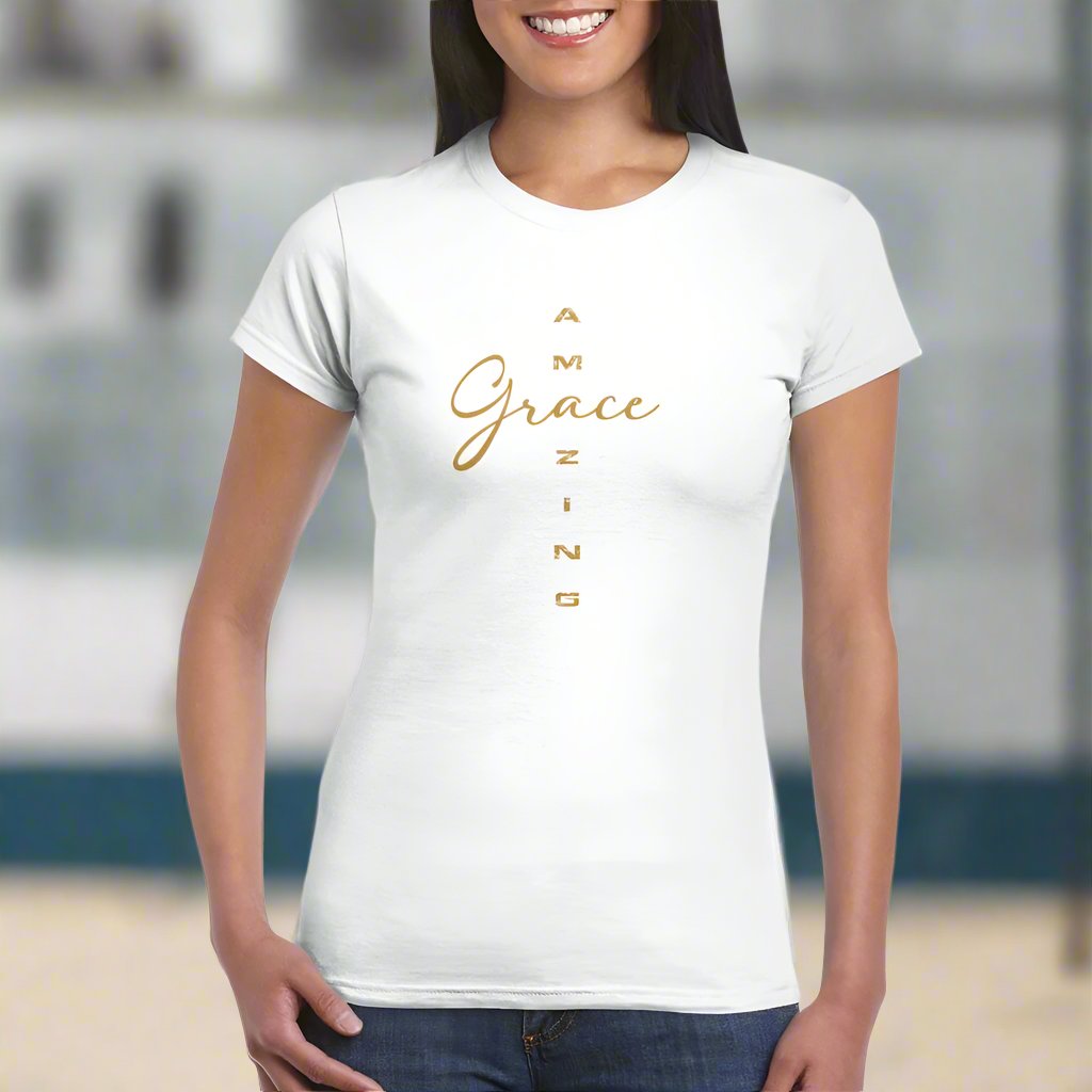 Amazing Grace Classic Crewneck T-shirt for Teenage Girls and Women