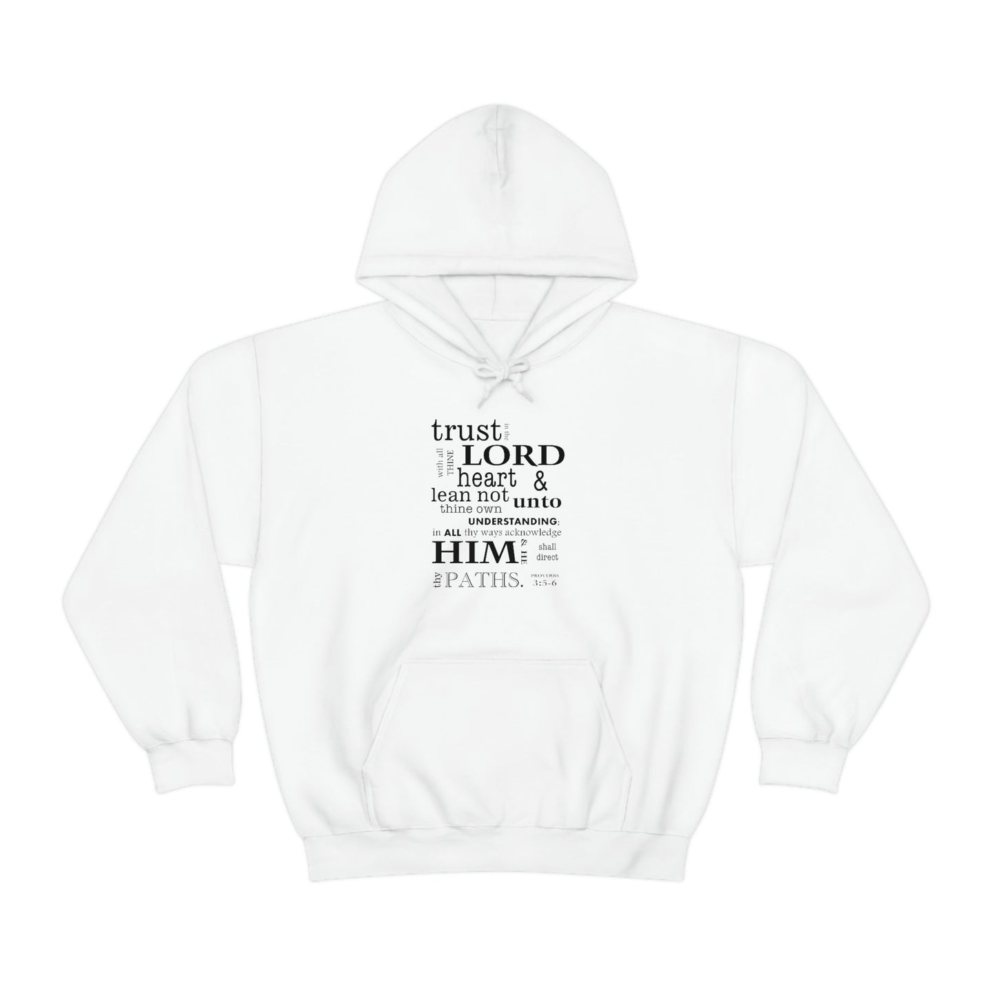 Hoodie Trust In The Lord Bible Verse Pullover Hoodie for Men and Women