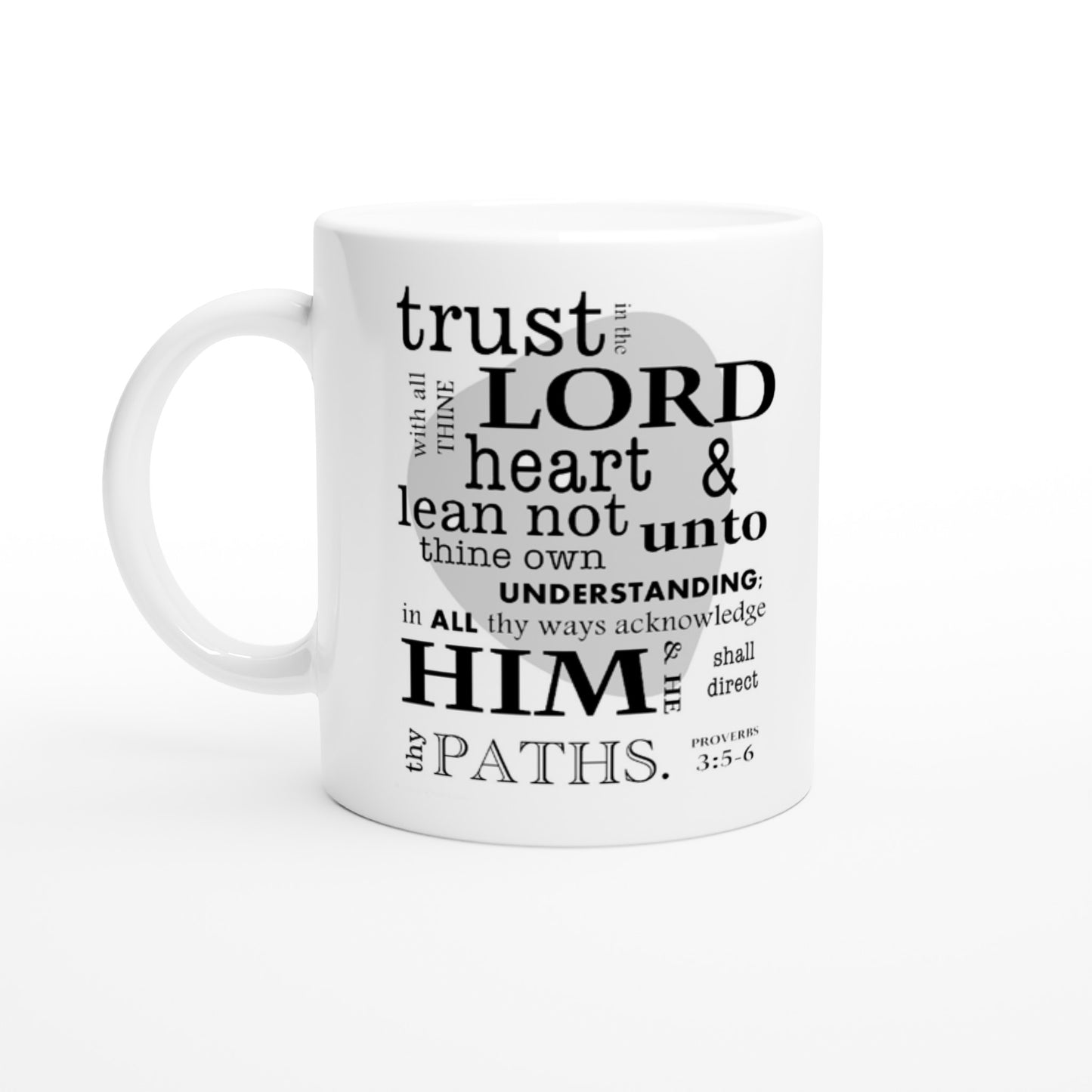 Trust in the Lord, White 11oz Ceramic Mug for Men and Women