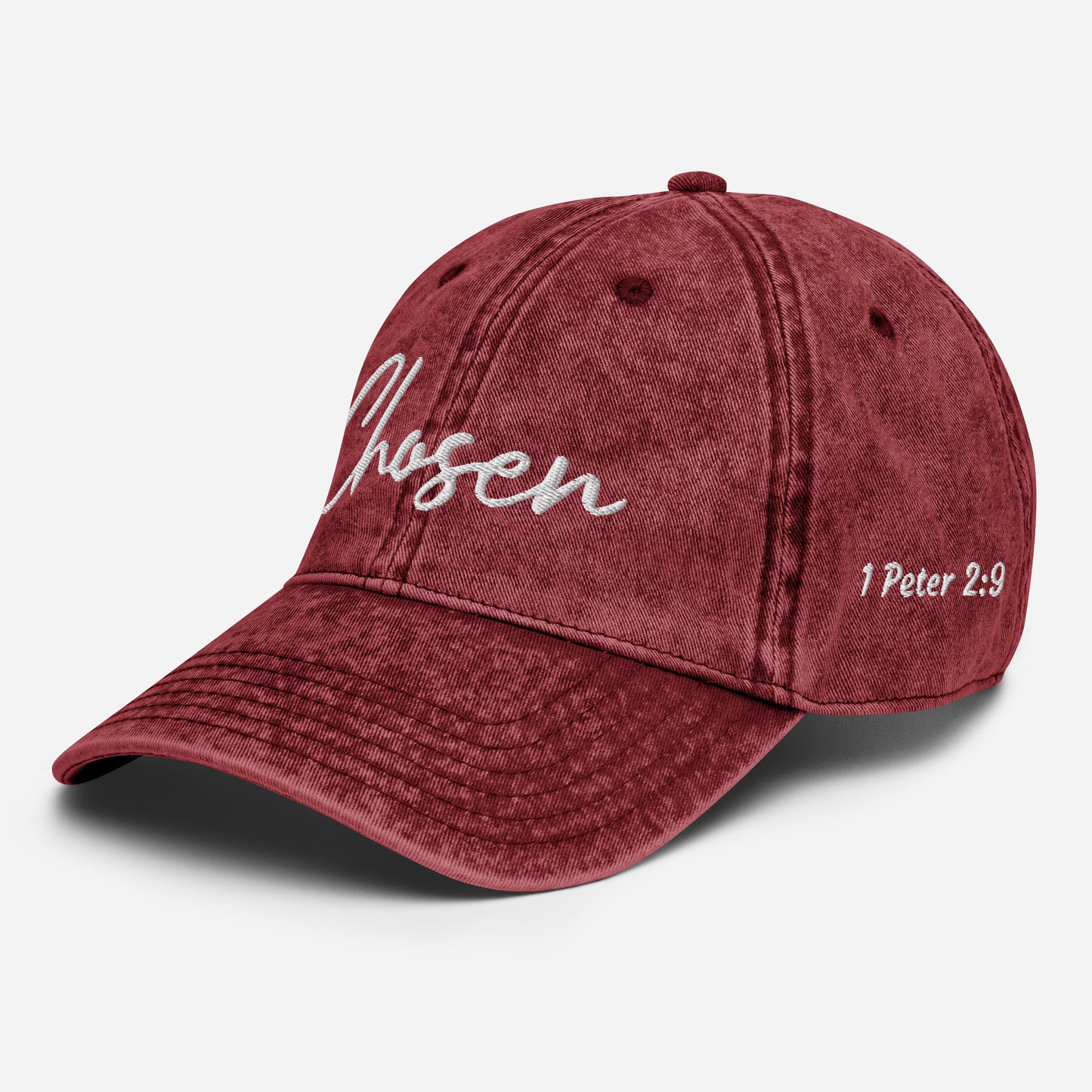 Chosen Powerful Word Bible Verse Vintage Cotton Twill Cap