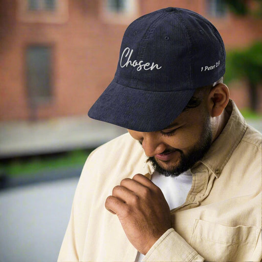 iPhrase Chosen Embroidered Old-School Vintage Corduroy Cap