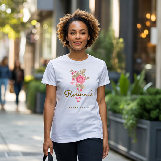 Redeemed - Powerful Word Womens Crewneck T-shirt