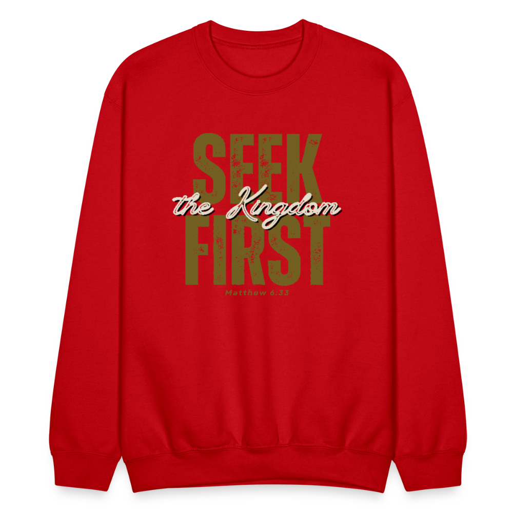 Seek First the Kingdom of God Inspiring Bible Scripture - red