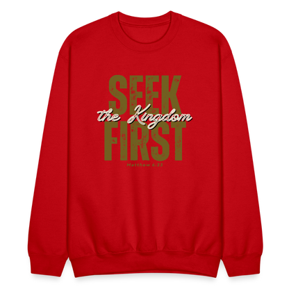 Seek First the Kingdom of God Inspiring Bible Scripture - red