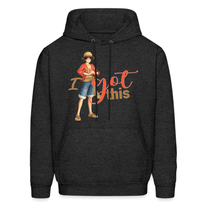 One Piece Anime Designed with Motivational and Inspirational "I Got This" Hoodie - charcoal grey