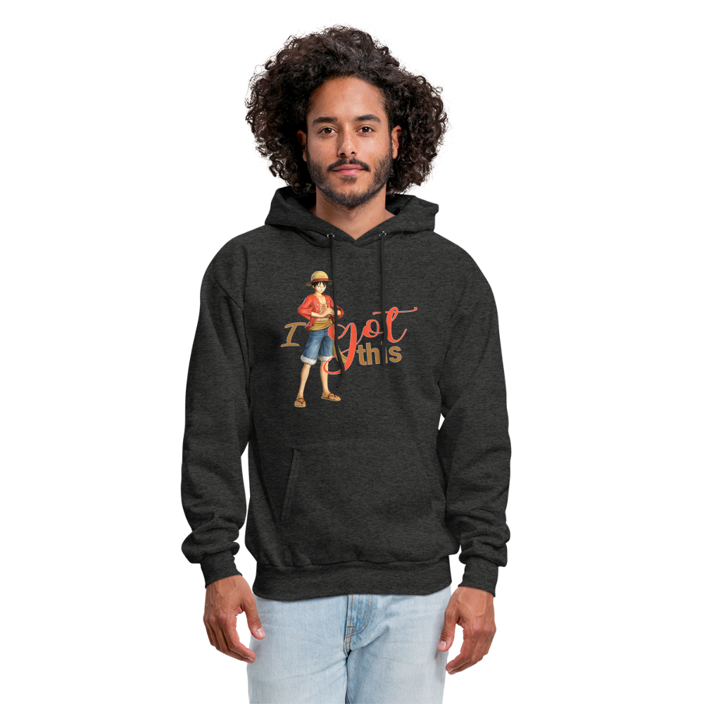 One Piece Anime Designed with Motivational and Inspirational "I Got This" Hoodie - charcoal grey