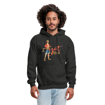 One Piece Anime Designed with Motivational and Inspirational "I Got This" Hoodie - charcoal grey