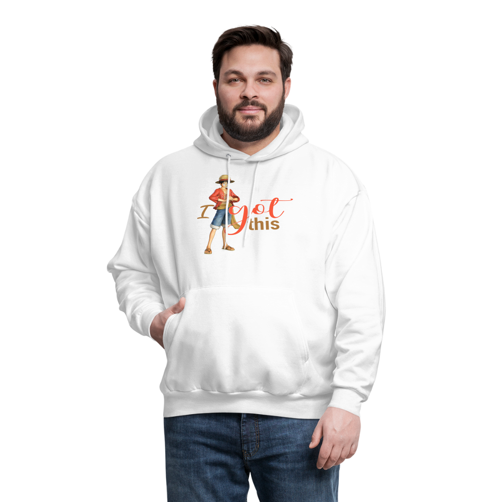 One Piece Anime Designed with Motivational and Inspirational "I Got This" Hoodie - white