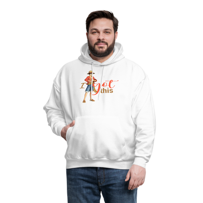 One Piece Anime Designed with Motivational and Inspirational "I Got This" Hoodie - white