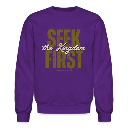 Seek First the Kingdom of God Inspiring Bible Scripture - purple