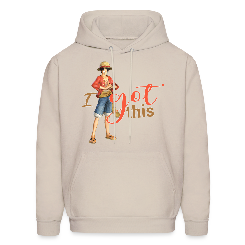 One Piece Anime Designed with Motivational and Inspirational "I Got This" Hoodie - Sand