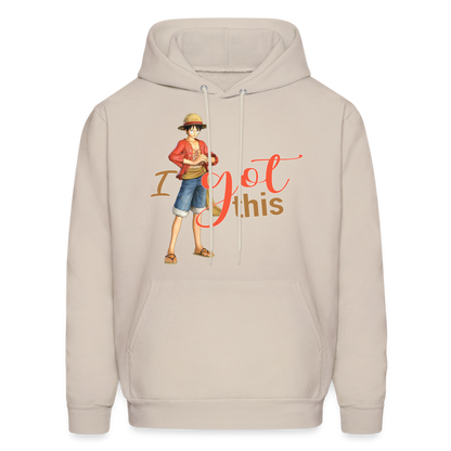 One Piece Anime Designed with Motivational and Inspirational "I Got This" Hoodie - Sand