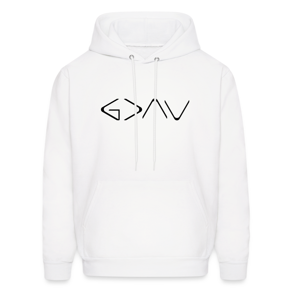 God is Greater Than the Highs and The Lows Men's Hoodie - white