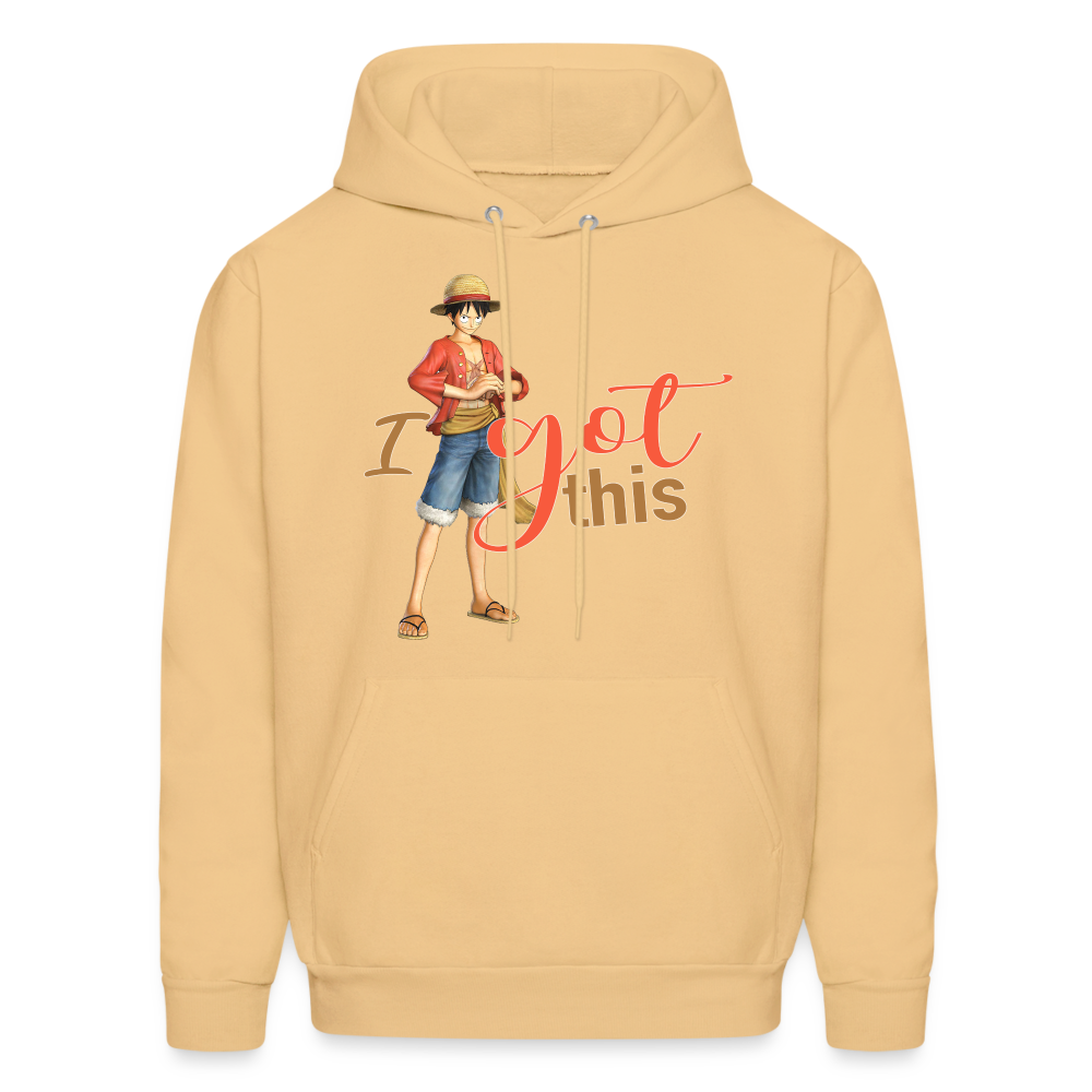 One Piece Anime Designed with Motivational and Inspirational "I Got This" Hoodie - light yellow