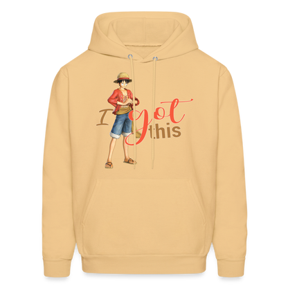 One Piece Anime Designed with Motivational and Inspirational "I Got This" Hoodie - light yellow