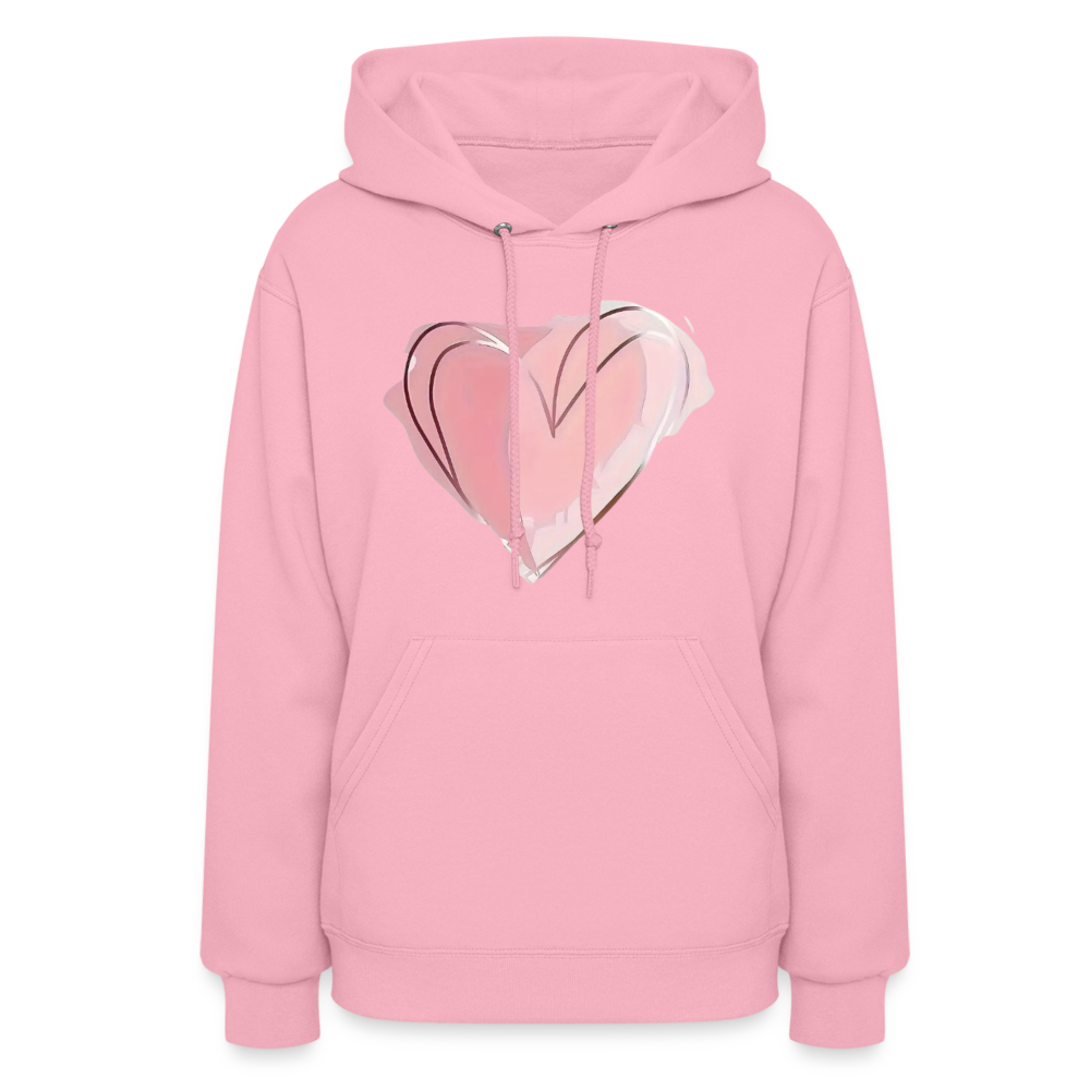 Pretty Pink Heart Shaped Women's Hoodie - classic pink