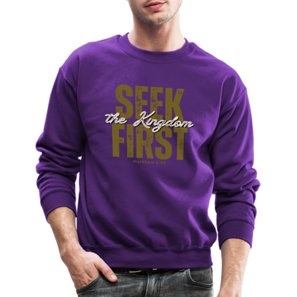Seek First the Kingdom of God Inspiring Bible Scripture - purple