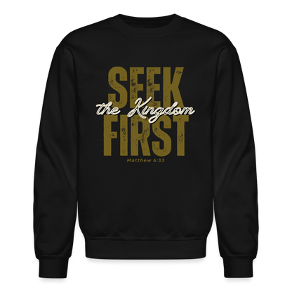 Seek First the Kingdom of God Inspiring Bible Scripture - black