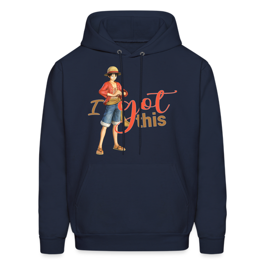 One Piece Anime Designed with Motivational and Inspirational "I Got This" Hoodie - navy