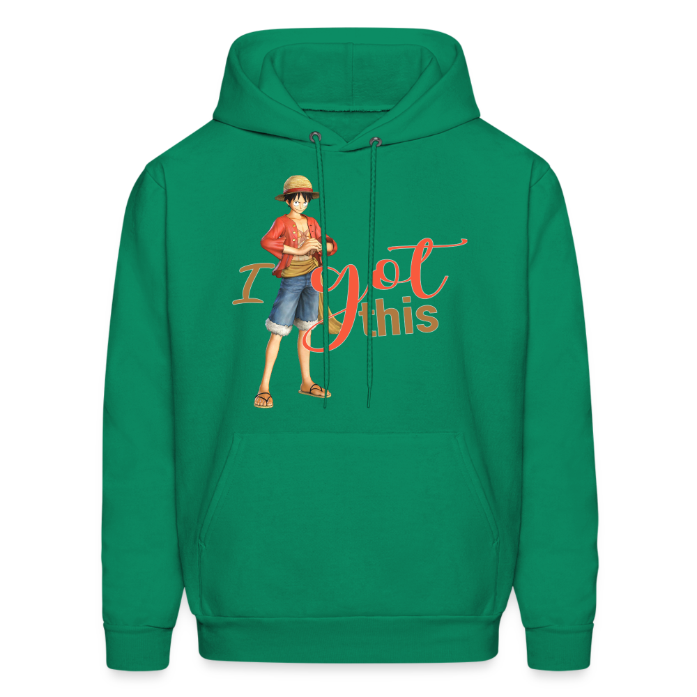 One Piece Anime Designed with Motivational and Inspirational "I Got This" Hoodie - kelly green