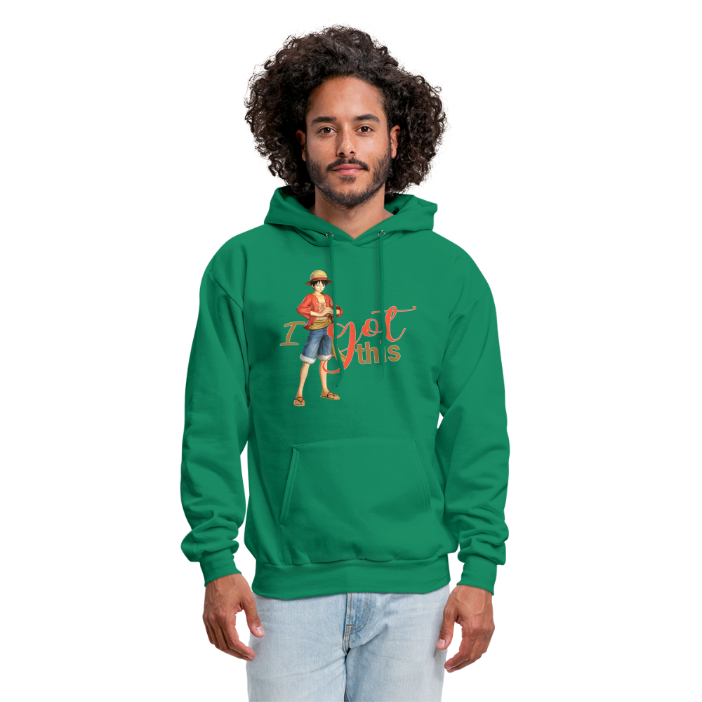 One Piece Anime Designed with Motivational and Inspirational "I Got This" Hoodie - kelly green