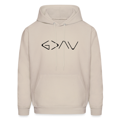 God is Greater Than the Highs and The Lows Men's Hoodie - Sand